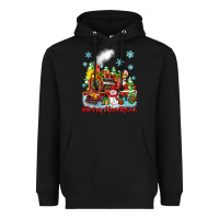 Black merry christmas polar express Heavyweight Hoodie - Zillion Design Studio