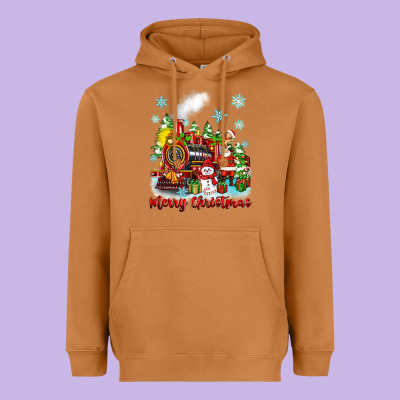 Heavyweight Hoodie merry christmas polar express