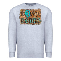 Heather Grey love rodeo gemstone Premium Sweatshirt - RanaPortraitStore