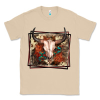 Mushroom Western Bull Skull Classic Tee - FaDigitalArtStudio