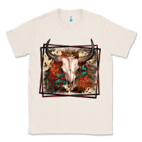 Natural Western Bull Skull Classic Tee - FaDigitalArtStudio