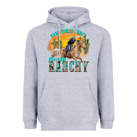 Heather Grey sometimes fancy always ranchy Heavyweight Hoodie - texasbilliewilder