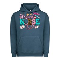 Pigment Midnight Navy blessed nurse Urban Hoodie - AdoDesignShop