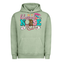 Pigment Oil Green blessed nurse Urban Hoodie - AdoDesignShop