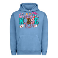 Pigment Pebble Blue blessed nurse Urban Hoodie - AdoDesignShop