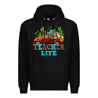 Black teacher life western truck and books Premium Hoodie - AdoDesignShop