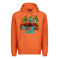 Carrot teacher life western truck and books Premium Hoodie - AdoDesignShop
