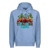 Colony Blue teacher life western truck and books Premium Hoodie - AdoDesignShop