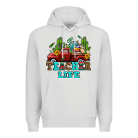 Dove Grey teacher life western truck and books Premium Hoodie - AdoDesignShop