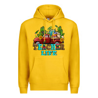 Lemon teacher life western truck and books Premium Hoodie - AdoDesignShop