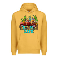 Mustard teacher life western truck and books Premium Hoodie - AdoDesignShop