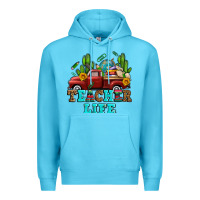 Ocean Blue teacher life western truck and books Premium Hoodie - AdoDesignShop