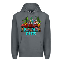 Rock teacher life western truck and books Premium Hoodie - AdoDesignShop
