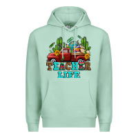 Seafoam teacher life western truck and books Premium Hoodie - AdoDesignShop
