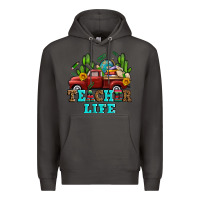 Smoke teacher life western truck and books Premium Hoodie - AdoDesignShop
