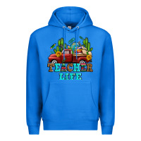 True Royal teacher life western truck and books Premium Hoodie - AdoDesignShop