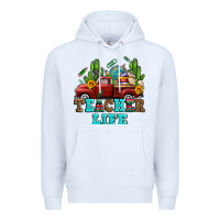 White teacher life western truck and books Premium Hoodie - AdoDesignShop