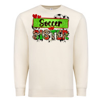 Sandshell soccer sister with leopard Premium Sweatshirt - Zillion Design Studio