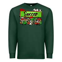 Sports Green soccer sister with leopard Premium Sweatshirt - Zillion Design Studio