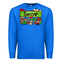 True Royal soccer sister with leopard Premium Sweatshirt - Zillion Design Studio