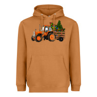 Meerkat Christmas Orange Farm Tractor Heavyweight Hoodie - RanaPortraitStore