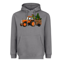 Storm Christmas Orange Farm Tractor Heavyweight Hoodie - RanaPortraitStore