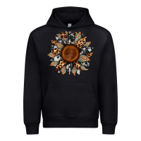 Black cowhide leopard aztec sunflower Urban Hoodie - Artiststas