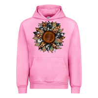Fuchsia Pink cowhide leopard aztec sunflower Urban Hoodie - Artiststas