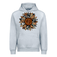 Heather Grey cowhide leopard aztec sunflower Urban Hoodie - Artiststas