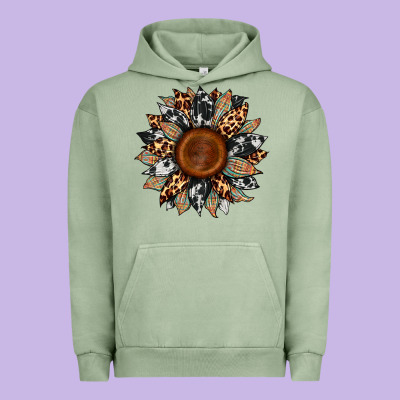 Cowhide Leopard Aztec Sunflower Urban Hoodie Designed By Artiststas