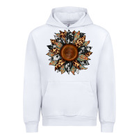 White cowhide leopard aztec sunflower Urban Hoodie - Artiststas
