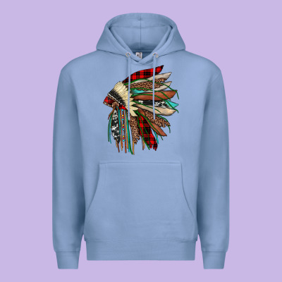 Christmas Indian Headdress Premium Hoodie Designed By Jahusdesignshop