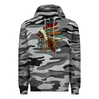 Slate Camo christmas indian headdress Premium Hoodie - JahusDesignShop