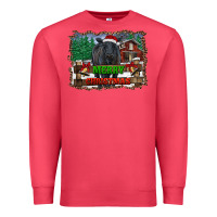 Cardinal merry christmas black angus cattle and farm Premium Sweatshirt - RanaPortraitStore