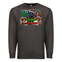 Smoke merry christmas black angus cattle and farm Premium Sweatshirt - RanaPortraitStore