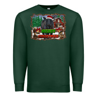 Sports Green merry christmas black angus cattle and farm Premium Sweatshirt - RanaPortraitStore
