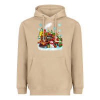 Mushroom christmas polar express santa Heavyweight Hoodie - Zillion Design Studio