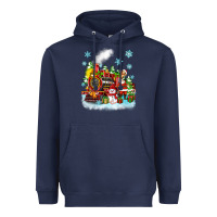 Navy christmas polar express santa Heavyweight Hoodie - Zillion Design Studio