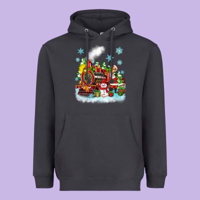 Heavyweight Hoodie christmas polar express santa