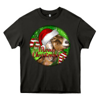 Asphalt Nubian Goat Christmas Heavy Core Tee - LillyAllenDesigns