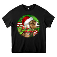 Black Nubian Goat Christmas Heavy Core Tee - LillyAllenDesigns