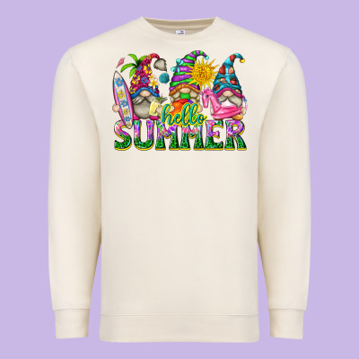 Hello Summer Gnome Premium Sweatshirt Designed By Texasbilliewilder