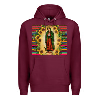 Burgundy our lady of guadalupe Premium Hoodie - JahusDesignShop
