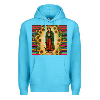 Ocean Blue our lady of guadalupe Premium Hoodie - JahusDesignShop