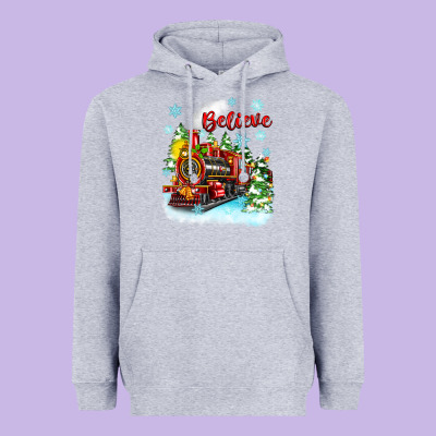 Heavyweight Hoodie christmas polar express believe
