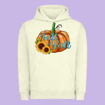 Fall Y'all Pumpkin Urban Hoodie Designed By Jahusdesignshop