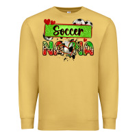 Antique Gold soccer nana with leopard Premium Sweatshirt - Zillion Design Studio