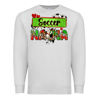 Dove Grey soccer nana with leopard Premium Sweatshirt - Zillion Design Studio
