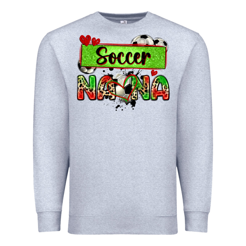 Soccer Nana With Leopard Premium Sweatshirt by Zillion Design Studio | Teevron