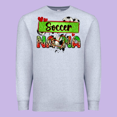 Soccer Nana With Leopard Premium Sweatshirt Designed By Zillion Design Studio